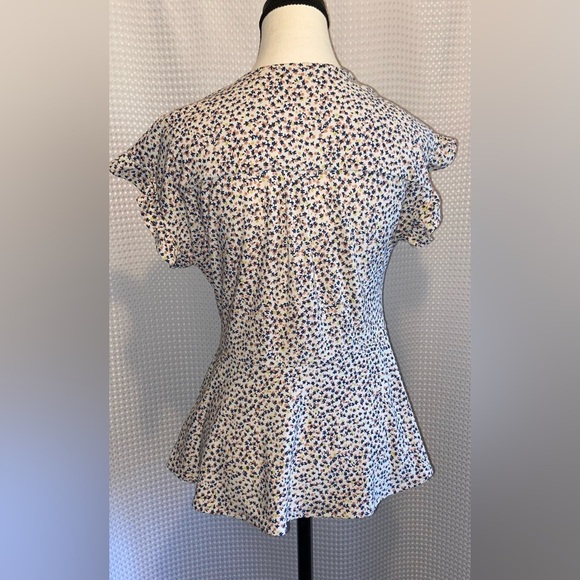Women’s MONTEAU Los Angeles V neck peplum top size Large - Picture 8 of 9